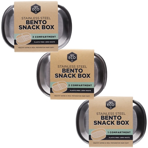 EVER ECO | Stainless Steel Bento Snack Box, 580ml