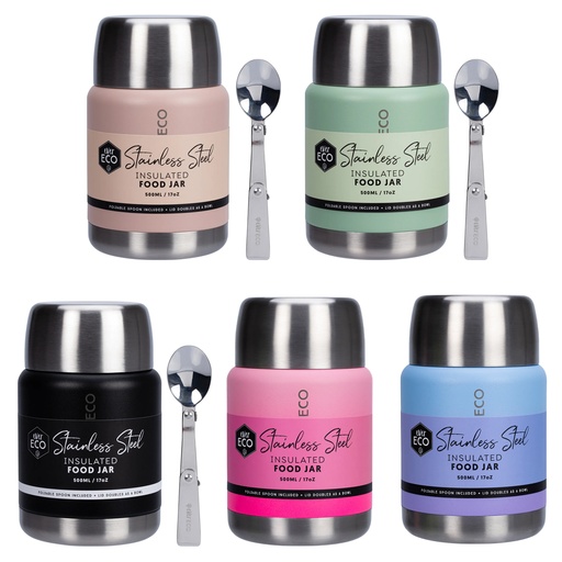 EVER ECO | Insulated Stainless Steel Food Jar, 500ml - assorted colour