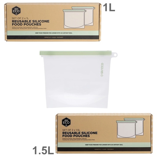EVER ECO | Reusable Silicone Food Pouches, Set of 2pk