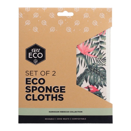 EVER ECO | 海綿抹布 夏威夷芙蓉花系列 2片裝