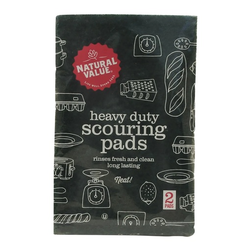NATURAL VALUE | Heavy Duty Scouring Pads 2pk