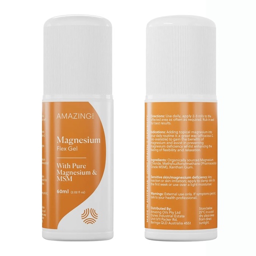 AMAZING OILS | Magnesium Flex Gel Natural Relief Roll-On 60ml