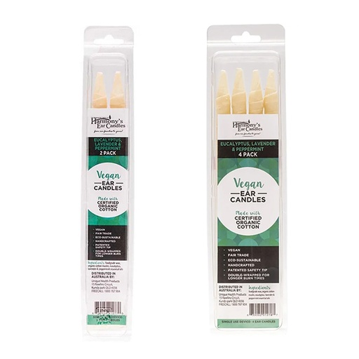 HARMONY'S EAR CANDLES | 純素耳燭 尤加利、薰衣草和薄荷