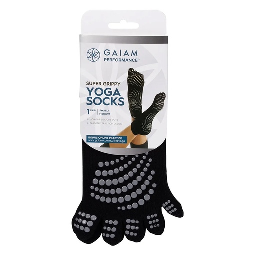 GAIAM | 瑜珈抓地襪 超級抓地 小至中碼 1對